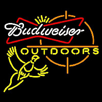 Budweiser Outdoors Pheasant Hunting Beer Sign Neonreclame