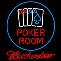 Budweiser Poker Room Beer Sign Neonreclame