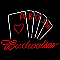 Budweiser Poker Series Beer Sign Neonreclame