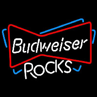 Budweiser Rocks Bowtie Beer Sign Neonreclame