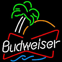 Budweiser Single Palm Tree Beer Sign Neonreclame