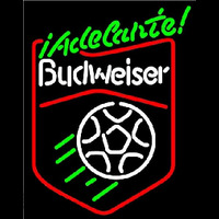 Budweiser Soccer Adelante Beer Sign Neonreclame