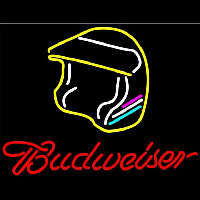 Budweiser Vintage Hascar Helmet3 Beer Sign Neonreclame