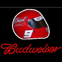 Budweiser Vintage Hascar Helmet4 Beer Sign Neonreclame