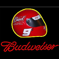 Budweiser Vintage Hascar Helmet7 Beer Sign Neonreclame