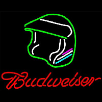 Budweiser Vintage Hascar Helmet8 Beer Sign Neonreclame