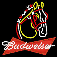 Budweiser White Logo Horse Beer Sign Neonreclame