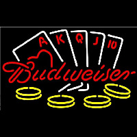 Budweiser With Poker Beer Sign Neonreclame