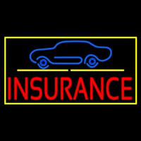 Car Logo Yellow Line Insurance With Border Neonreclame