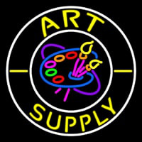 Circle Art Supply With Logo Neonreclame