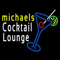 Cocktail Lounge With Martini Glass Neonreclame