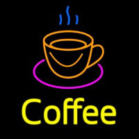 Coffee Cup With Yellow Coffee Neonreclame