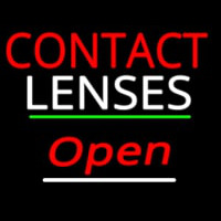 Contact Lenses Open Green Line Neonreclame