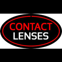 Contact Lenses Oval Red Neonreclame