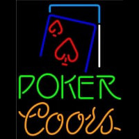 Coors Green Poker Red Heart Neonreclame