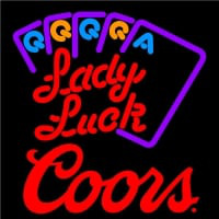 Coors Lady Luck Series Neonreclame