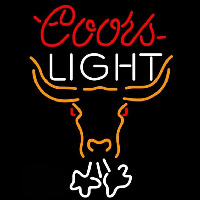 Coors Light Breathing Bull Face Beer Sign Neonreclame