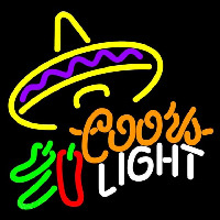 Coors Light Me ican Sombrero Chili Peppers Beer Sign Neonreclame