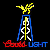 Coors Light Oil Well Beer Sign Neonreclame