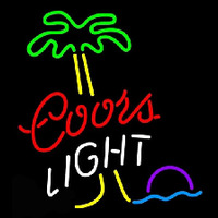 Coors Light Palm Tree Moon Beer Sign Neonreclame