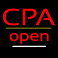 Cpa Open Yellow Line Neonreclame