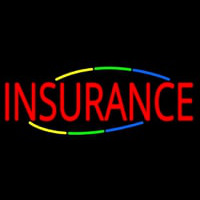 Deco Style Multi Colored Insurance Neonreclame