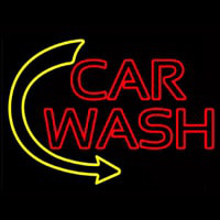 Double Stroke Car Wash With Arrow 1 Neonreclame