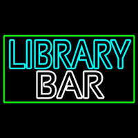 Double Stroke Library Bar Neonreclame