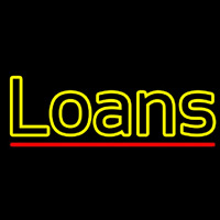 Double Stroke Loans With Red Line Neonreclame