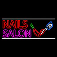 Double Stroke Nail Salon Logo Neonreclame