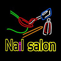 Double Stroke Nail Salon Logo Neonreclame