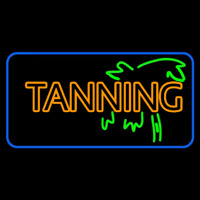 Double Stroke Yellow Tanning Neonreclame