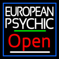 European Psychic Open Blue Border Neonreclame