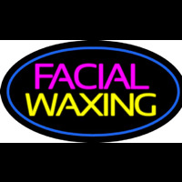 Facial Wa ing Oval Blue Neonreclame