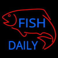 Fish Daily With Red Fish Neonreclame