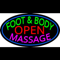 Foot And Body Massage Open Neonreclame