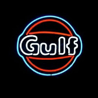 GULF OIL LOGO BEER BAR Neonreclame