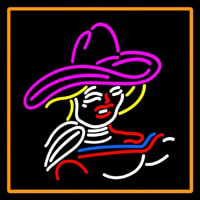 Girl With A Hat Neonreclame