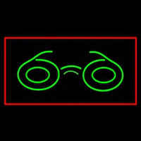 Glasses Logo Rectangle Red Neonreclame