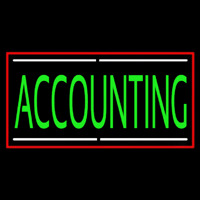 Green Accounting With Red Border Neonreclame