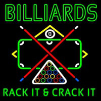 Green Billiards Rack It And Crack It Neonreclame