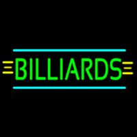 Green Billiards Turquoise Lines Neonreclame