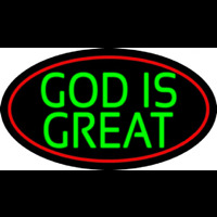 Green God Is Great Neonreclame