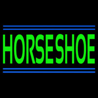 Green Horseshoe Block Neonreclame