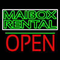 Green Mailbo  Rental Block With Open 1 Neonreclame