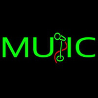 Green Music Mike 1 Neonreclame