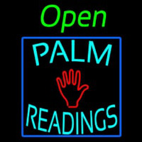 Green Open Turquoise Palm Readings Blue Border Neonreclame