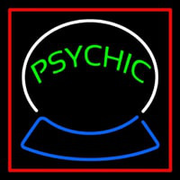 Green Psychic Logo Red Border Neonreclame