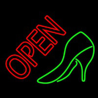 Green Shoe Open Neonreclame