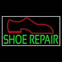 Green Shoe Repair With Border Neonreclame